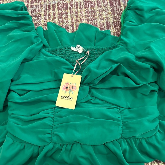 Entro Green Ruffle Romper - Picture 3 of 3